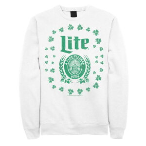 �A�j���L�����N�^�[ �����Y �g�b�v�X T�V���c �X�E�F�b�g Licensed Character Men's Miller Lite Shamrock Crest Sweatshirt White �z���C�g