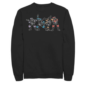 �j�R���f�I�� �����Y �g�b�v�X T�V���c �X�E�F�b�g�[�� �t���[�X Big & Tall Nickelodeon Teenage Mutant Ninja Turtles Lineup Fleece Sweatshirt Black �u���b�N