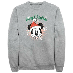 �f�B�Y�j�[ �����Y �g�b�v�X T�V���c �t���[�X Disney's Mickey Mouse Men's Merry Christmas Fleece Athletic Heather �w�U�[
