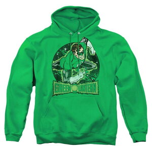�A�j���L�����N�^�[ �����Y �A�E�^�[ �j�b�g�E�Z�[�^�[ �p�[�J�[ Licensed Character DComics In The Spotlight Adult Pull Over Hoodie Kelly Green �O���[��