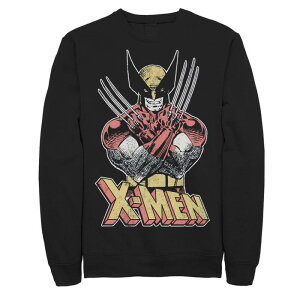 �}�[�x�� �����Y �g�b�v�X T�V���c ���B���e�[�W �X�E�F�b�g Men's Marvel X-Men Wolverine Classicomic Vintage Sweatshirt Black �u���b�N