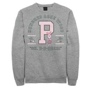 �f�B�Y�j�[ �����Y �g�b�v�X T�V���c �X�E�F�b�g Disney's Winnie The Pooh Piglet Men's Collegiate Oh Dear Quote Sweatshirt Athletic Heather �w�U�[