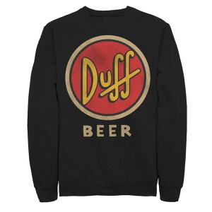 �A�j���L�����N�^�[ �����Y �g�b�v�X T�V���c �X�E�F�b�g Licensed Character Men's The Simpsons Duff Beer Sweatshirt Black �u���b�N