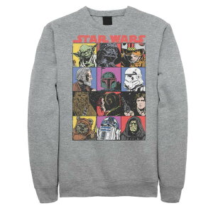 �A�j���L�����N�^�[ �����Y �g�b�v�X T�V���c �X�E�F�b�g�[�� Licensed Character Big & Tall Star Wars Comic Strip Cartoon Group Sweatshirt Athletic Heather �w�U�[