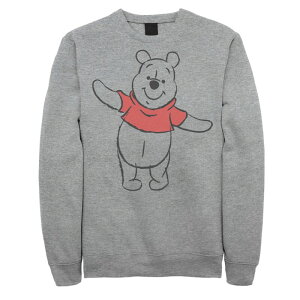 �f�B�Y�j�[ �����Y �g�b�v�X T�V���c �g�[�� �t���[�X Disney's Big & Tall Winnie The Pooh Art Bear Sketch Fleece Athletic Heather �w�U�[