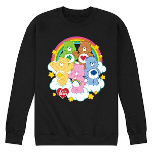 �A�j���L�����N�^�[ �����Y �g�b�v�X T�V���c �X�E�F�b�g �t���[�X Licensed Character Men's Care Bears Group On Clouds Fleece Sweatshirt Black �u���b�N