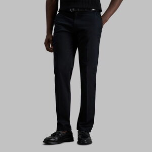 �n�K�[ �����Y �{�g���X �J�W���A���p���c Men's Haggar Iron Free Premium Khaki Slim-Straight Fit Flat Front Perfect Fit Waistband Casual Pant Black �u���b�N