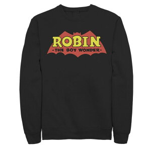 �A�j���L�����N�^�[ �����Y �g�b�v�X T�V���c �X�E�F�b�g ���S Licensed Character Men's DComics Robin The Boy Wonder Classic Logo Sweatshirt Black �u���b�N