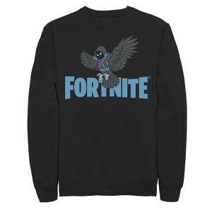 �A�j���L�����N�^�[ �����Y �g�b�v�X T�V���c �X�E�F�b�g ���S Licensed Character Men's Fortnite Raven Logo Sweatshirt Black �u���b�N