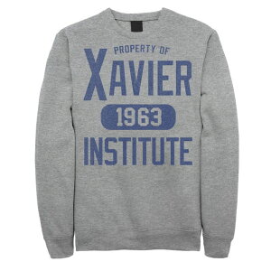 �A�j���L�����N�^�[ �����Y �g�b�v�X T�V���c �X�E�F�b�g Licensed Character Men's Marvel X-Men Xavier Institute 1963 Campus Property Sweatshirt Athletic Heather �w�U�[