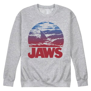 �A�j���L�����N�^�[ �����Y �g�b�v�X T�V���c �X�E�F�b�g �t���[�X Licensed Character Men's Jaws Ombre Fleece Sweatshirt Heather Gray �O���[