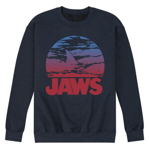 �A�j���L�����N�^�[ �����Y �g�b�v�X T�V���c �X�E�F�b�g �t���[�X Licensed Character Men's Jaws Ombre Fleece Sweatshirt Navy �l�C�r�[
