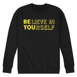 �A�j���L�����N�^�[ �����Y �g�b�v�X T�V���c �X�E�F�b�g �t���[�X Licensed Character Men's Believe In Yourselfleece Sweatshirt Black �u���b�N