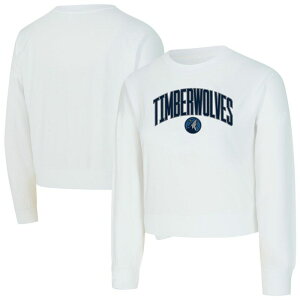 �A���u�����f�b�h ���f�B�[�X �g�b�v�X T�V���c �N���b�v�h Unbranded Women's Conceptsport White Minnesota Timberwolves Laney Chenille Cropped Long Sleeve T-Shirt Mtwhite �z���C�g