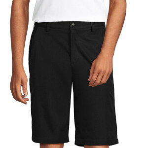 �����Y�G���h �����Y �{�g���X �n�[�t�p���c�E�V���[�c �V���[�g�p���c Men's Lands' End School Uniform Performance Chino Shorts Black �u���b�N
