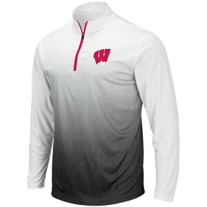 �R���V�A�� �����Y �A�E�^�[ �W���P�b�g�E�u���]�� ���S Men's Colosseum Gray Wisconsin Badgers Magic Team Logo Quarter-Zip Jacket Wis Grey �O���[