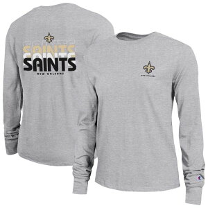 �`�����s�I�� ���f�B�[�X �g�b�v�X T�V���c ���� Women's Champion Heather Gray New Orleansaints Core Long-Sleeve T-Shirt Snt Grey �O���[