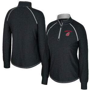 �R���V�A�� ���f�B�[�X �g�b�v�X T�V���c Women's Colosseum Black Washington State Cougars Bikram Raglan Quarter-Zip Top Wsc Black �u���b�N