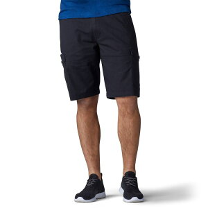 ���[ �����Y �{�g���X �n�[�t�p���c�E�V���[�c �V���[�g�p���c Men's Lee 10.5 Extreme Motion Swope Cargo Shorts Black �u���b�N