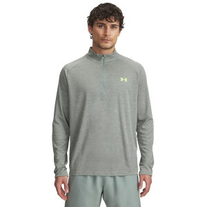 �A���_�[�A�[�}�[ �����Y �g�b�v�X T�V���c Men's Under Armour Tech 2.0 Half-Zip Top Silica Green �O���[��