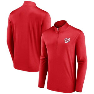 �t�@�i�e�B�N�X �����Y �A�E�^�[ �W���P�b�g�E�u���]�� Men's Fanatics Branded Red Washingtonationals Underdog Mindset Quarter-Zip Top Nat Red ���b�h
