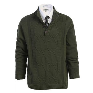 �W���x���e�B �����Y �A�E�^�[ �j�b�g�E�Z�[�^�[ �{�^���_�E�� �R�b�g�� �_�E�� Gioberti Men's 100% Cotton Button Down Collar Knitted Pullover Sweater Olive �I���[�u