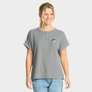 �t�@�i�e�B�N�X ���f�B�[�X �g�b�v�X T�V���c Women's Fanatics Heather Gray Miami Dolphins Oversized Hometown Premium Henley Shirt Dol Grey �O���[