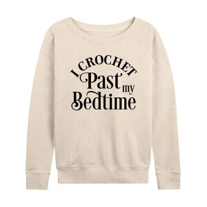 �A�j���L�����N�^�[ ���f�B�[�X �g�b�v�X T�V���c �p�C�� Licensed Character Women's I Crochet Past My Bedtime French Terry Long Sleeve Tee Beige �x�[�W��