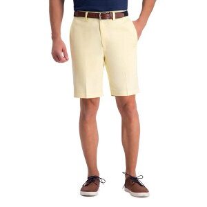 �n�K�[ �����Y �{�g���X �n�[�t�p���c�E�V���[�c �I�b�N�X�t�H�[�h �V���[�g�p���c Men's Haggar 9.5 Cool 18 PRO Straight-Fit Solid Oxford Stretch Flat-Front Shorts Light Yellow �C�G���[