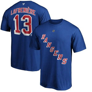 �t�@�i�e�B�N�X �����Y �g�b�v�X T�V���c Men's Fanatics Branded Alexis Lafreni re Blue New York Rangers Authentic Stack Name & Number T-Shirt Ran Blue �u���[