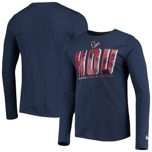 �j���[�G�� �����Y �g�b�v�X T�V���c Men's New Era Navy Houston Texans Combine Authentic Static Abbreviation Long Sleeve T-Shirtxs Navy �l�C�r�[