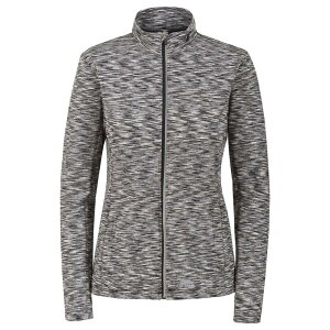 �g���X�p�X ���f�B�[�X �g�b�v�X T�V���c Trespass Womens/Ladies Indira Long Sleeve Full Zip Active Top Gray Marl �O���[