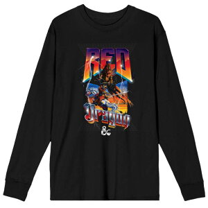 �A�j���L�����N�^�[ �����Y �g�b�v�X T�V���c Licensed Character Men's Dungeons & Dragons Redragon Long Sleeve Tee Black �u���b�N
