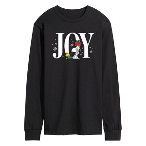 �A�j���L�����N�^�[ �����Y �g�b�v�X T�V���c Licensed Character Men's Peanutsnoopy Woodstock Joy Long Sleeve Tee Black �u���b�N
