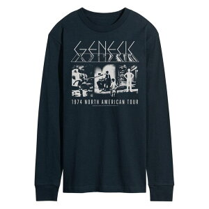 �A�j���L�����N�^�[ �����Y �g�b�v�X T�V���c Licensed Character Men's Genesis 1974 Tour Long Sleeve Tee Navy �l�C�r�[
