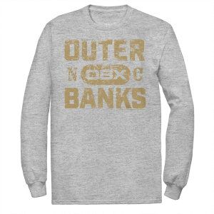 �A�j���L�����N�^�[ �����Y �g�b�v�X T�V���c �g�[�� ���S �O���t�B�b�N Licensed Character Big & Tall Outer Banks Gold Hue Distressed Logo Graphic Tee Athletic Heather �w�U�[