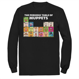 �f�B�Y�j�[ �����Y �g�b�v�X T�V���c �g�[�� Disney's The Muppets Big & Tall Periodic Table Of The Muppets Long Sleeve Tee Black �u���b�N