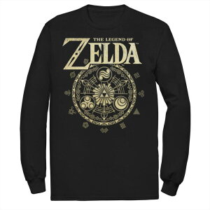 �A�j���L�����N�^�[ �����Y �g�b�v�X T�V���c �g�[�� �O���t�B�b�N Licensed Character Big & Tall The Legend Of Zelda Spiritual Elements Long Sleeve Graphic Tee Black �u���b�N