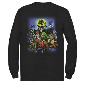 �A�j���L�����N�^�[ �����Y �g�b�v�X T�V���c �g�[�� Licensed Character Big & Tall The Legend of Zelda: Majora's Mask Videogame Cover Long Sleeve Black �u���b�N