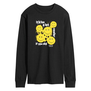 �A�j���L�����N�^�[ �����Y �g�b�v�X T�V���c �O���t�B�b�N Licensed Character Men's It'd Be A Lot Cooler If You Did Long Sleeve Graphic Tee Black �u���b�N