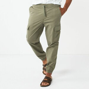 �\�m�} �����Y �{�g���X �J�W���A���p���c Men'sonoma Goods For Life Pull-On Cargo Jogger Pants Olive �I���[�u