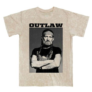 �A�j���L�����N�^�[ �����Y �g�b�v�X T�V���c �O���t�B�b�N Licensed Character Men's Willie Nelson Outlaw Pose Graphic Tee Natural Mineral Wash
