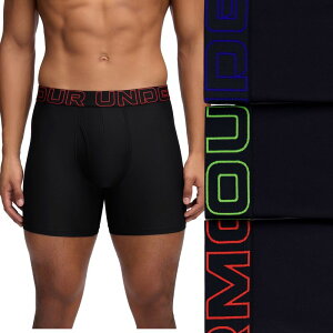 �A���_�[�A�[�}�[ �����Y �A���_�[�E�F�A �{�N�T�[�p���c Men's Under Armour 3-pack Performance Tech 6-in. Boxer Briefs Black Lava �u���b�N