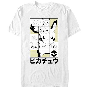 �A�j���L�����N�^�[ �����Y �g�b�v�X T�V���c �O���t�B�b�N Licensed Character Men's Comfort Colors Pokemon Pikachu Puzzle Box Graphic Tee White �z���C�g
