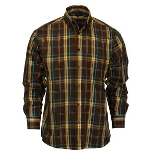 �W���x���e�B �����Y �g�b�v�X T�V���c Gioberti Men's Long Sleeve Plaid Shirt Brown Turquoise �^�[�R�C�Y