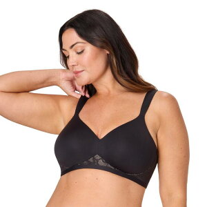�o�� ���f�B�[�X �A���_�[�E�F�A �u���W���[ Women's Bali Cool Smoothing Wireless Foam Bra - DF4582 Black With Almond �u���b�N