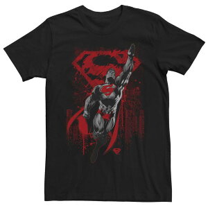 �A�j���L�����N�^�[ �����Y �g�b�v�X T�V���c ���S �O���t�B�b�N Licensed Character Men's DComicsuperman Dark Hue Portrait Logo Graphic Tee Black �u���b�N