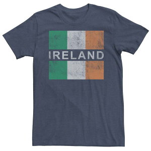 �A�j���L�����N�^�[ �����Y �g�b�v�X T�V���c �O���t�B�b�N Licensed Character Men's Ireland Flag Faded Graphic Tee Navy Heather �w�U�[
