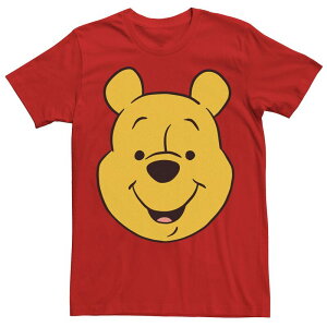 �f�B�Y�j�[ �����Y �g�b�v�X T�V���c Disney's Winnie The Pooh Bear Men's Large Face Tee Red ���b�h