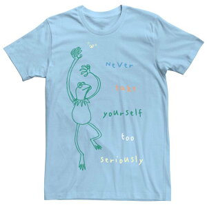 �A�j���L�����N�^�[ �����Y �g�b�v�X T�V���c Licensed Character Men's Muppet Serious Doodle Line Artee Light Blue �u���[
